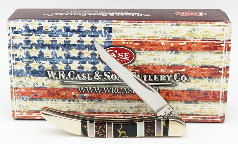 2012 Case XX Exotic Black Aztec Tiny Toothpick: 2012 Case XX Exotic Black Aztec Tiny Toothpick EX10096 w/ Box. Knife is in like new condition. Overall length of 3-1/8in when closed.