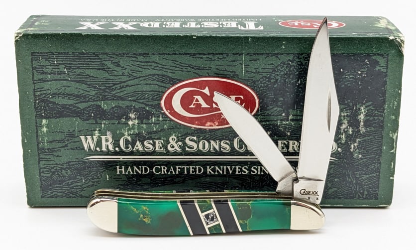 2008 Case XX Exotic Aztec Jade Peanut Knife w/ Box: 2008 Case XX Exotic Aztec Jade Peanut Knife EX220 w/ Box. Knife is in like new condition. Overall length of 2-7/8in when closed.