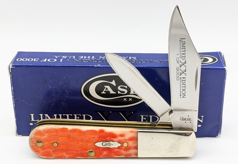 Ltd 2007 Case XX Salmon Bone Barlow Knife w/ Box: Ltd 2007 Case XX Salmon Bone Barlow Knife 62009 1/2 w/ Box. Knife is 1 of 3000 and is in like new condition with minimal wear from handling. Overall length of 3-3/8in when closed.
