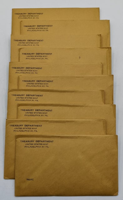 (10) Sealed 1962 United States Mint Proof Sets (1 of 3)