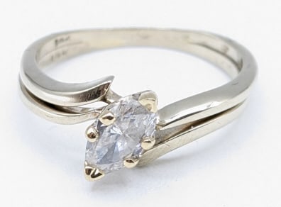 Ladies 14K White Gold Marquise Diamond Ring (1 of 4)