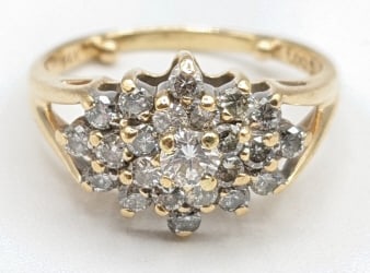 Ladies 14K Yellow Gold 1.00 CTTW Diamond Ring (1 of 4)