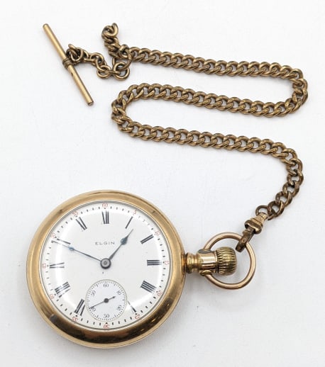 1900 Elgin Open Face Pocket Watch (1 of 5)