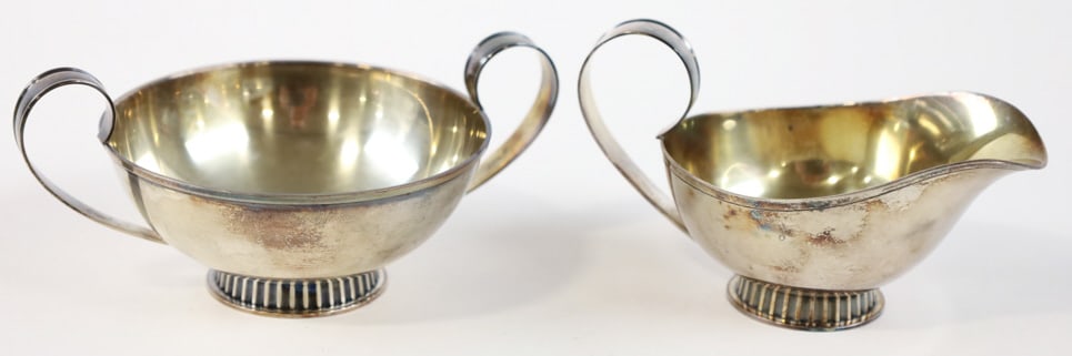 K & EC Sweden Mid Century Sterling Sugar & Creamer (1 of 4)