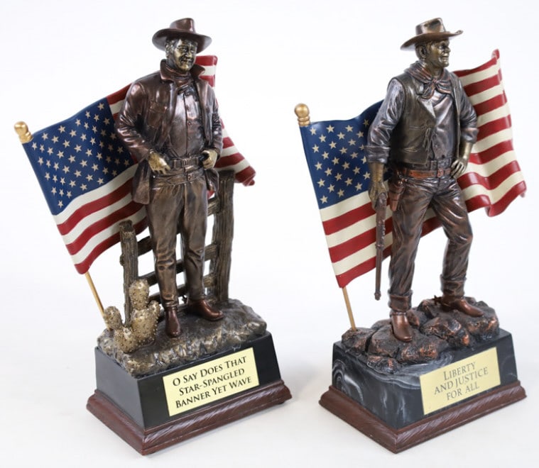Pair Of Bradford John Wayne Talking Sculptures (1 of 8)