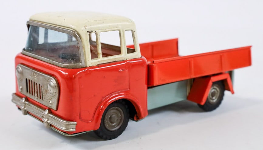 Vintage Japan Tin Litho Friction Jeep Truck (1 of 9)
