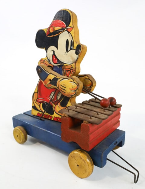 1939 Fisher Price Mickey Mouse Xylophone Pull Toy (1 of 10)