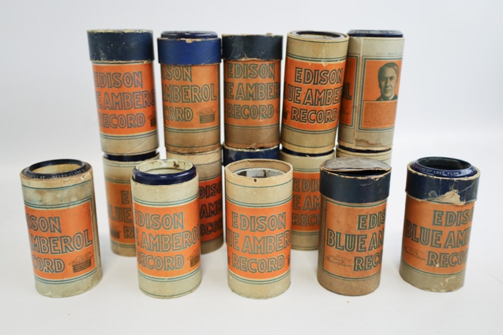Lot Of 15 Edison Blue Amberol Cylinder Records (1 of 5)