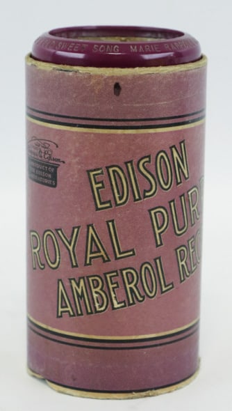 Edison Royal Purple Amberol Cylinder Record: Edison Royal Purple Amberol Cylinder Record. The record is #29028 Love's Old Sweet Song by Marie Rappold & Criterion Quartet. Nice condition in the original tube, no lid.