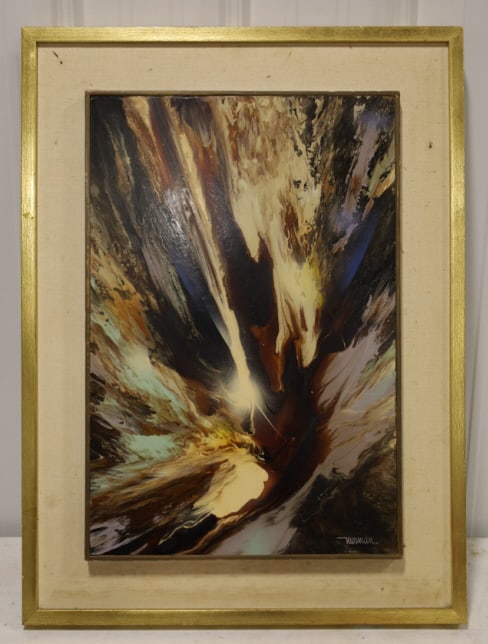 Leonardo Nierman Abstract Oil On Board (1 of 7)