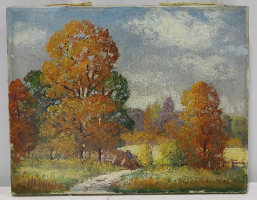Ernest Fredericks "Autumn Landscape" Oil On Canvas (1 of 6)