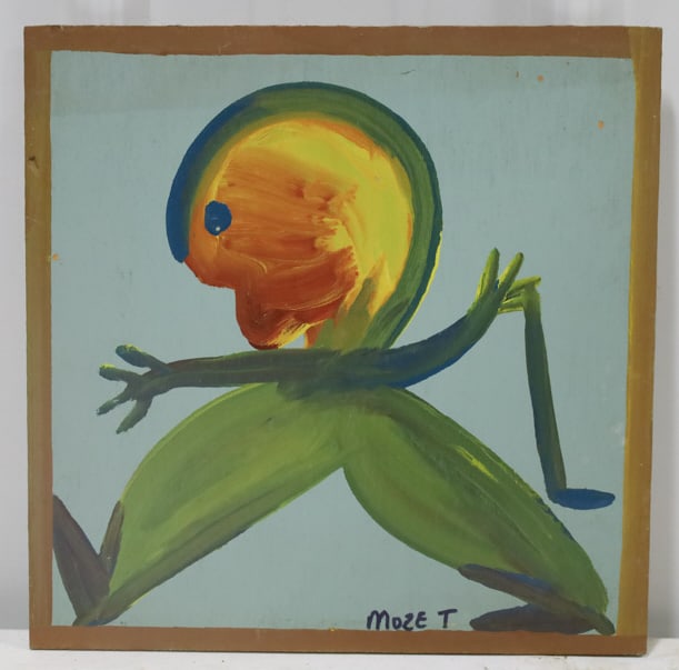 Moses Tolliver "Hard Hill" Oil On Plywood Painting (1 of 5)