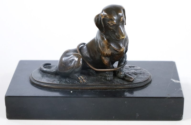 Otto Rasmussen Bronze Sitting Dachshund Sculpture (1 of 7)