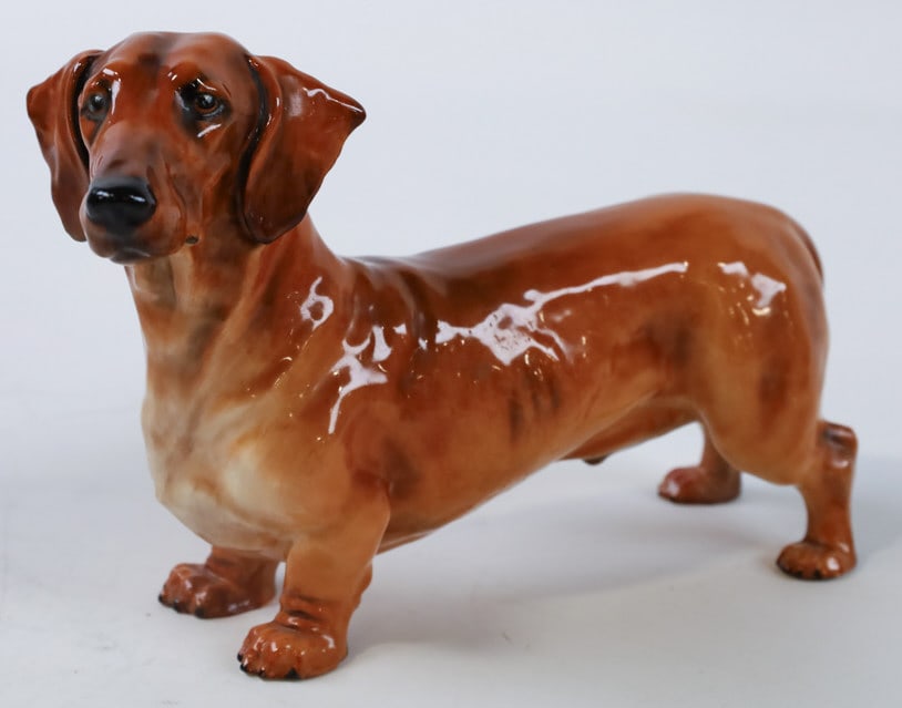 Early Royal Doulton Dachshund Standing Figurine (1 of 9)
