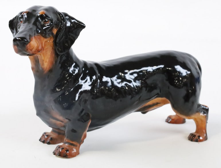 Early Royal Doulton Dachshund Standing Figurine (1 of 9)