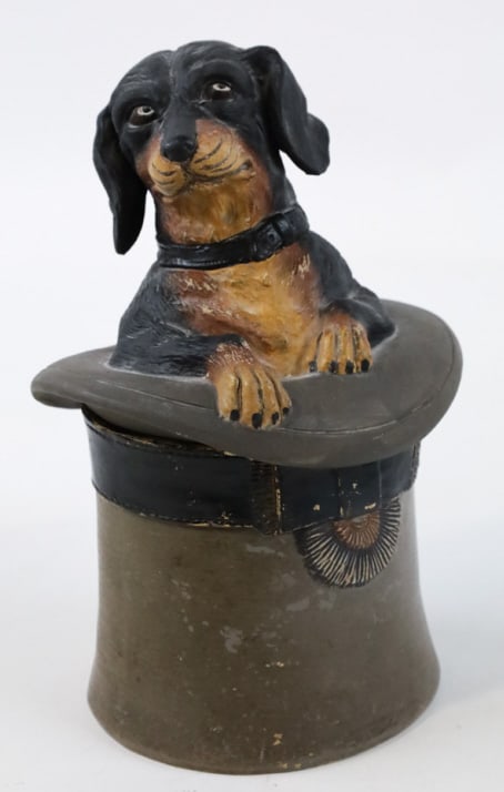 Johann Maresch Dachshund Top Hat Tobacco Jar (1 of 10)