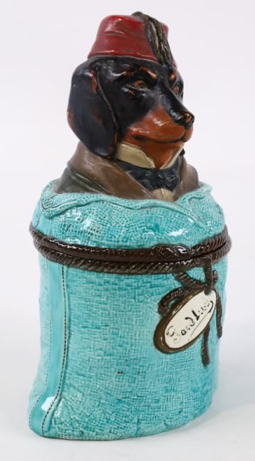 Johann Maresch Dachshund In Fez Tobacco Jar (1 of 9)