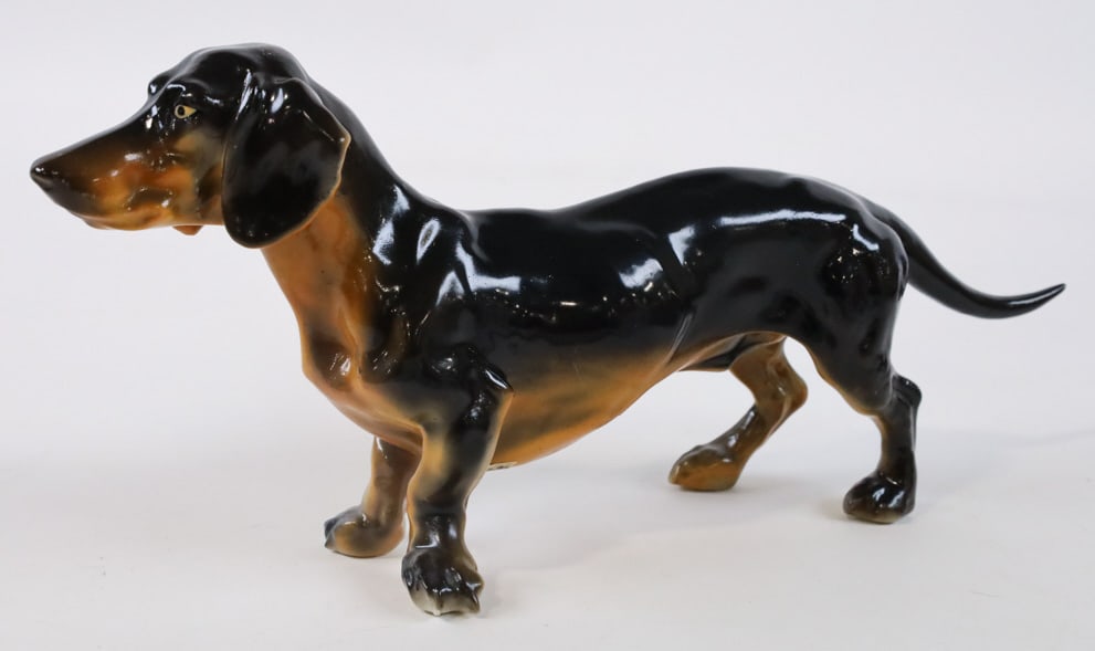 Herrend Porcelain Dachshund Standing Figurine (1 of 9)