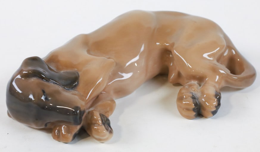 Royal Copenhagen Sleeping Dachshund Figurine (1 of 8)