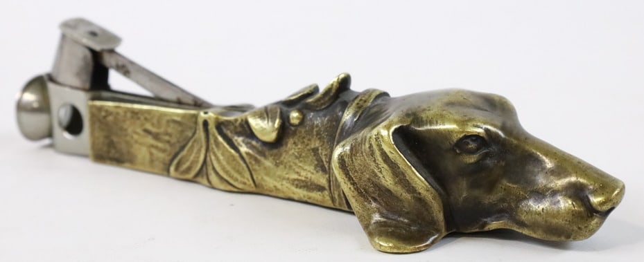 Antique Bronze Dachshund Head Cigar Cutter (1 of 7)