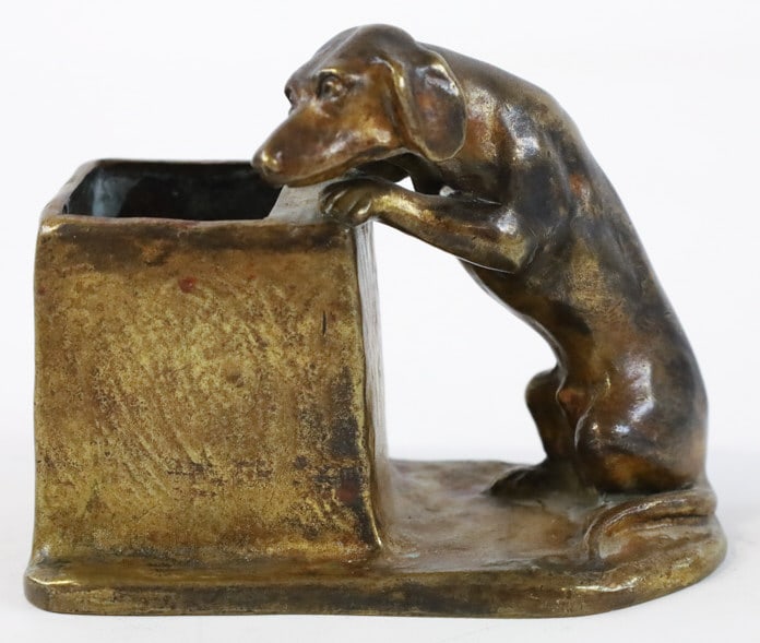 F. Gornik Bronze Dachshund Cigarette Holder (1 of 8)