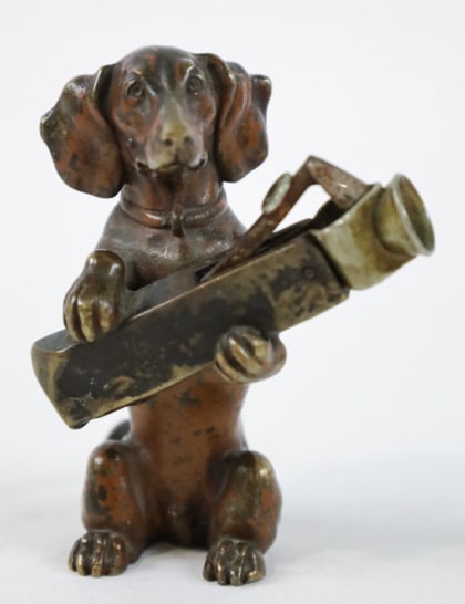 Antique Austrian Bronze Dachshund Cigar Cutter (1 of 6)