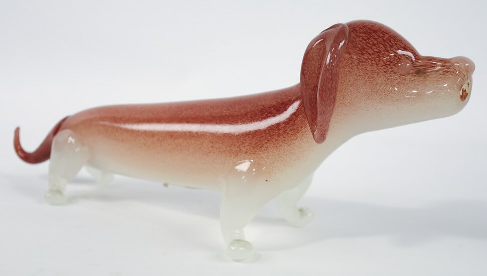 Murano Art Glass Dachshund Figural Bottle (1 of 8)