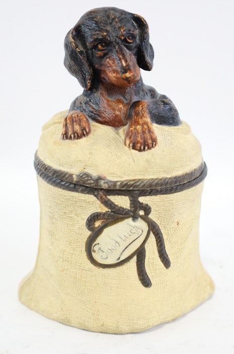 Johann Maresch Dachshund Good Luck Tobacco Jar (1 of 8)