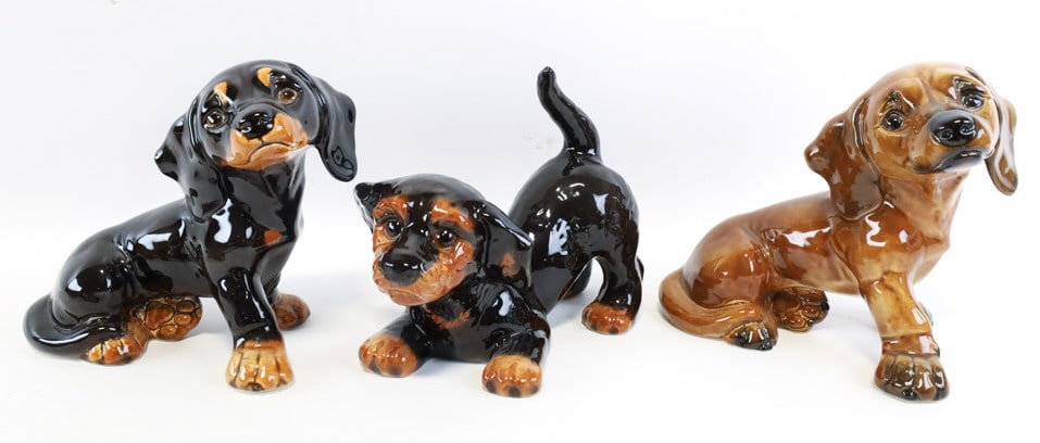 Lot Of Three Goebel Porcelain Dachshund Figurines (1 of 8)