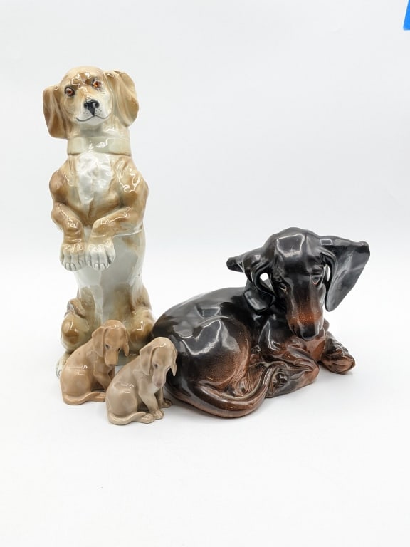 Lot Of Four Mixed Maker Dachshund Figurines (1 of 10)