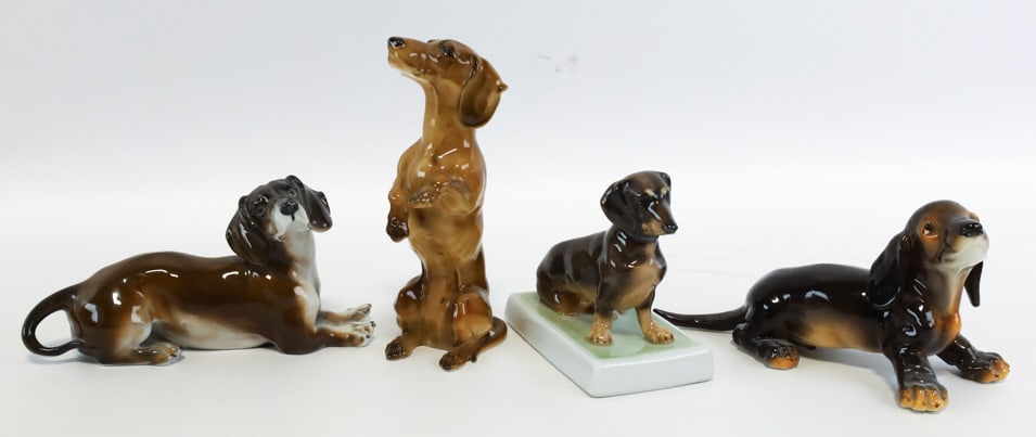 Lot Of Four German Made Dachshund Figurines (1 of 9)