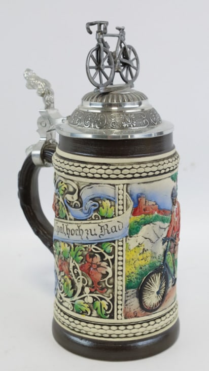 Ltd Ed WW-Team Bicycle German Lidded Stein (1 of 7)