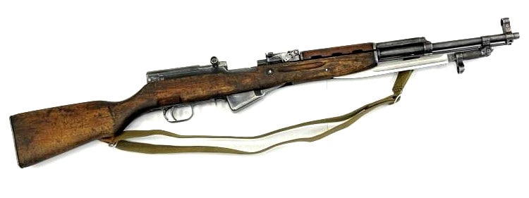 Chinese SKS 7.62 x 39mm Semi-Automatic Rifle: Chinese SKS 7.62 x 39mm Semi-Automatic Rifle. The Chinese SKS is in very nice used condition. Barrel measures 20 3/8 inches long. Numbers are all matching including the wood stock. Initials of R P are