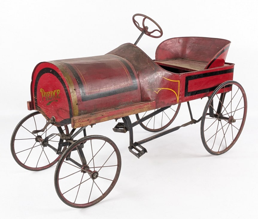 Early Spoked Wheel Pierce Pedal Car (1 of 8)