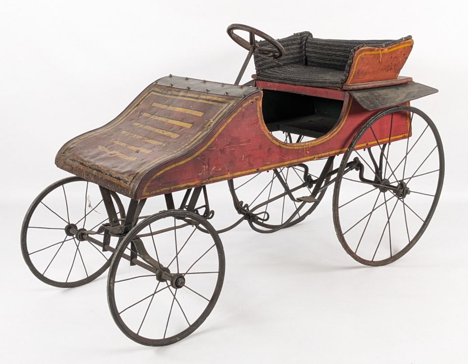 Early Spoked Wheel Pedal Car (1 of 8)