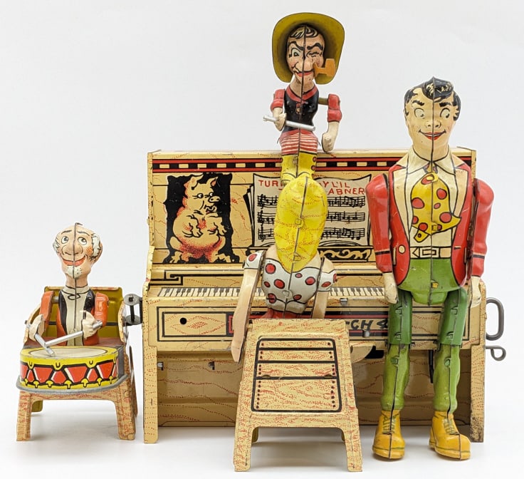 Unique Art Tin Windup Lil Abner Dogpatch Band (1 of 11)