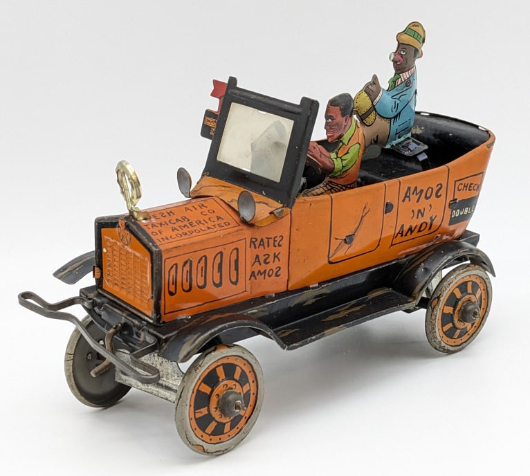 Marx Tin Windup Amos N Andy Fresh Air Taxi Cab (1 of 8)