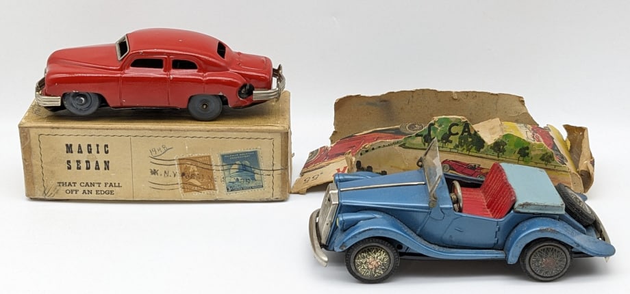 (2) Japan Tin Midget Car and Magic Sedan w/ Boxes (1 of 13)