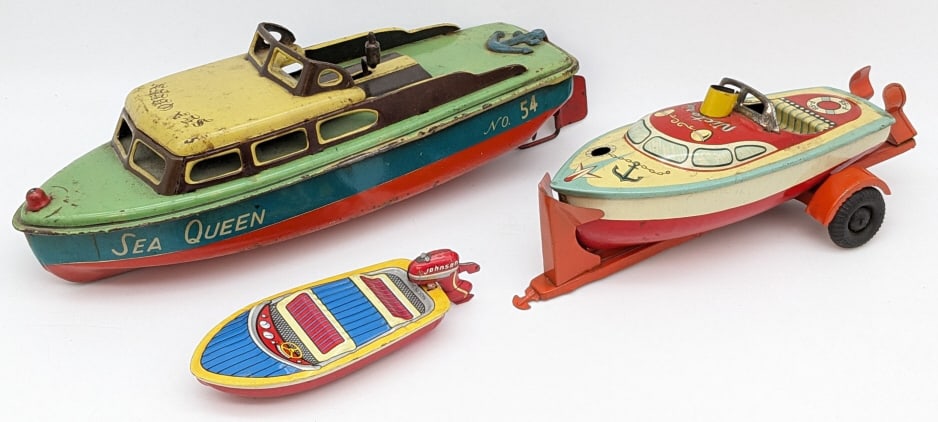 (3) Japan Tin Friction & Windup Boats (1 of 15)
