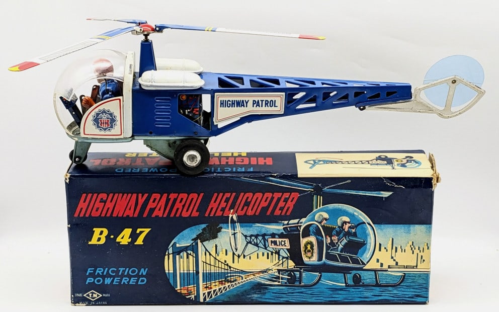 Japan TN Tin Friction B-47 Helicopter w/ Box (1 of 10)