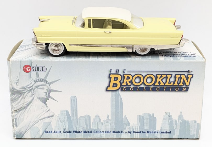 1:43 Brooklin Collection 1956 Lincoln Premier: 1:43 Brooklin Collection 1956 Lincoln Premier 2-Door In Yellow/White. Good Condition In The Box.