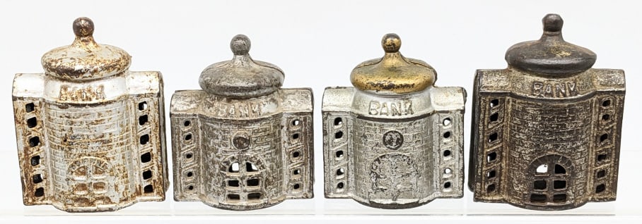 (4) Cast Iron Still Dome Banks (1 of 5)