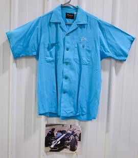 1966 All American Racers Indycar Team Crew Shirt: 1966 All American Racers Indycar Team Issued Crew Shirt. This shirt is from the second season of Dan Gurney?s All American Racers. Size large and Jada Mfg. The shirt is in nice used condition and