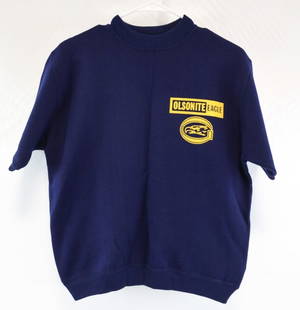 AAR Olsonite Eagle Team-Issued Crew Sweater: All American Racers Olsonite Eagle Team-Issued Crew Short-Sleeve Sweater. The sweater is in nice used condition. Has Olsonite Eagle graphics on the front and back.