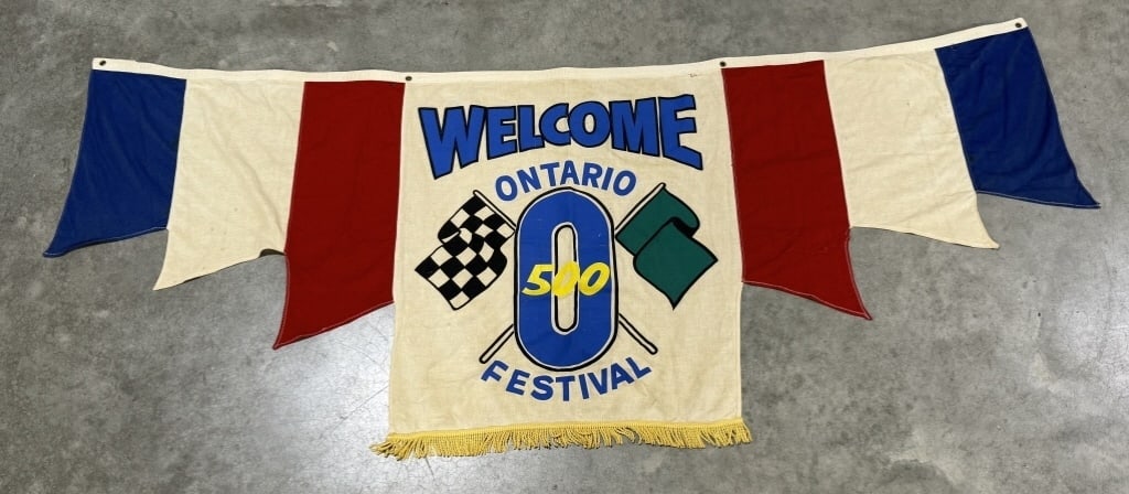 8ft 1970 California 500 Ontario Speedway Banner (1 of 17)