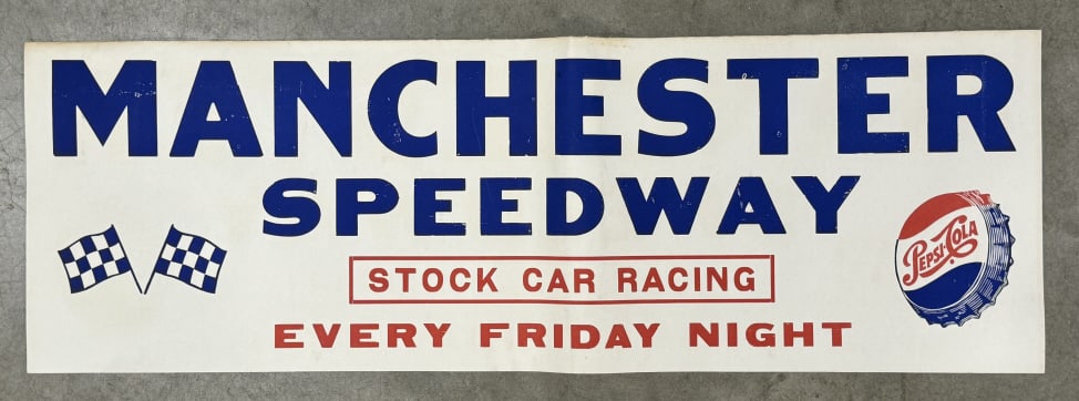 3-1/2ft Vintage Manchester Speedway Pepsi Poster (1 of 8)