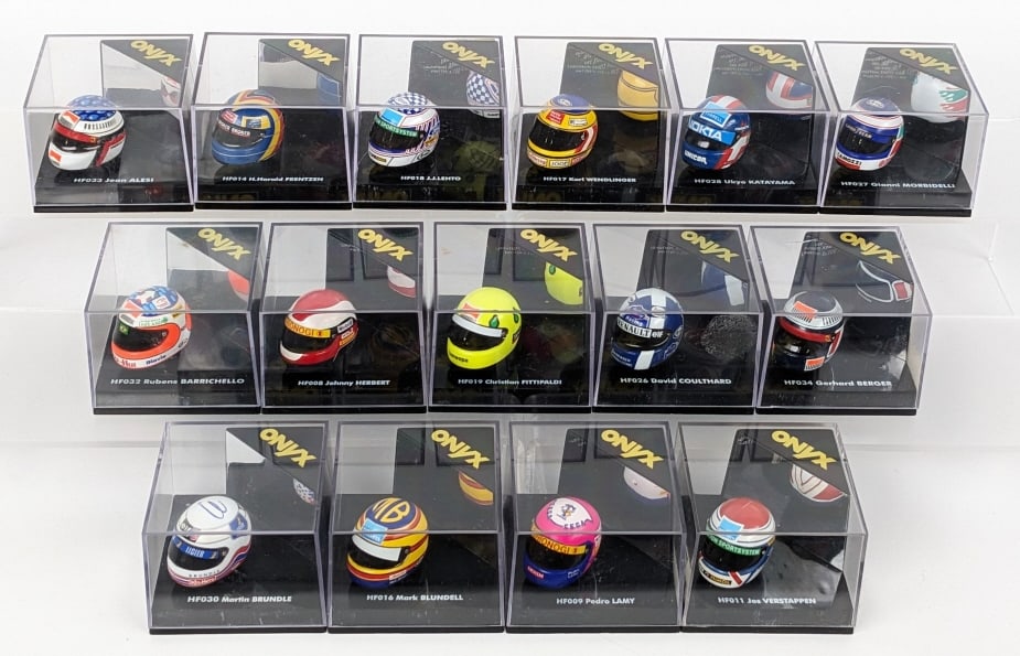 (15) 1/12 Die-Cast Replica Race Car Driver Helmets (1 of 8)