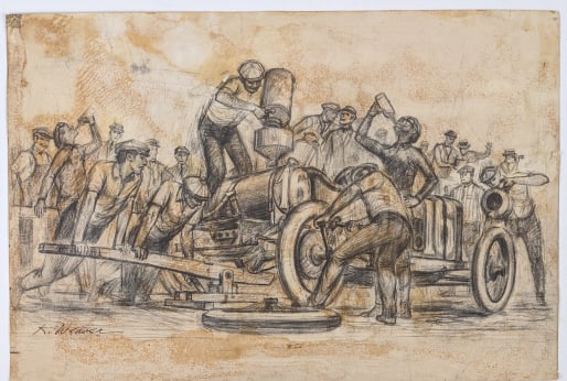 Pit Stop 13 Study Graphite On Paper (1 of 10)