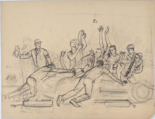 Pit Crew Graphite On Paper (1 of 9)