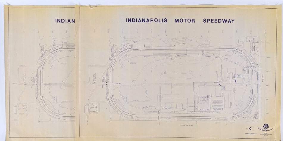 (2) Maps / Blueprints of 1993 Indy Motor Speedway (1 of 14)